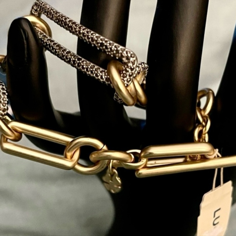 Lucky Brand Gold and Black Pave Bracelet